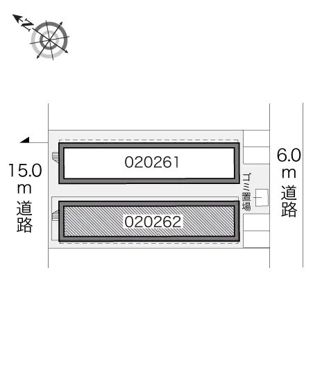 ★手数料０円★川口市東領家２丁目 月極駐車場